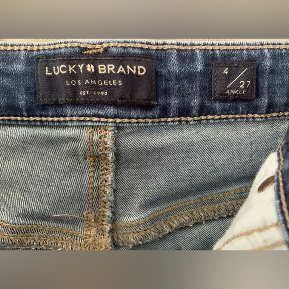 Lucky Brand Jeans Womens 4/27 Blue High Rise Bridgette Skinny Buttons Fly Denim. - Picture 5 of 10